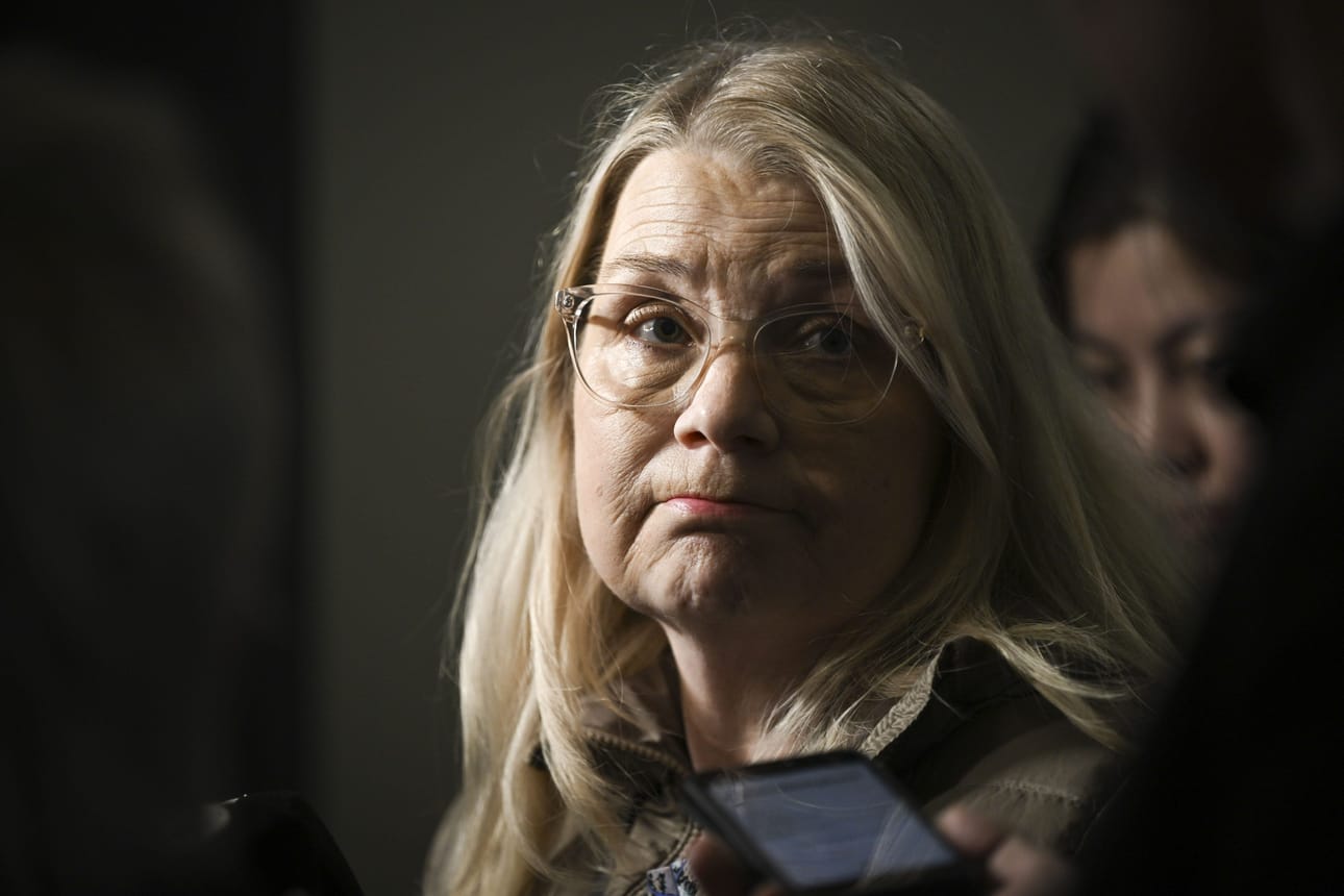 Oikeusministeri Leena Meri (ps.) kertoi joutuneensa leikkaukseen. Arkistokuva. LEHTIKUVA / Emmi Korhonen