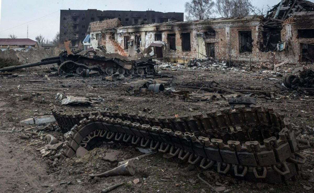Venäjä saattaa pyrkiä jakamaan Ukrainan Pohjois- ja Etelä-Korean tavoin, Ukrainan sotilastiedustelun päällikkö prikaatikenraali Kyrylo Budanov sanoi sunnuntaina. Kuva Sumyn alueelta sunnuntaina. LEHTIKUVA/AFP