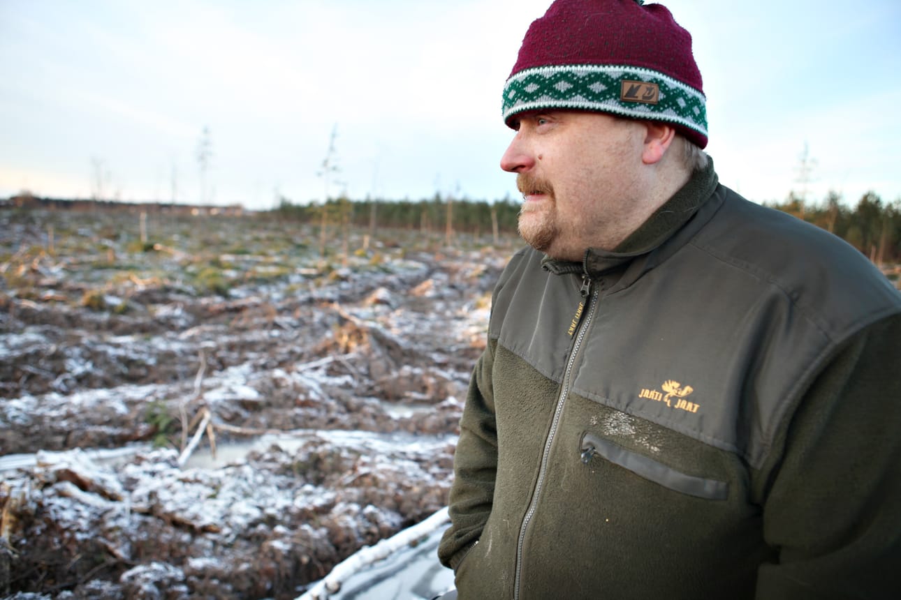 Tero Seppäsen 11 hehtaarin raivio on Vaalan Suutarinkylässä. ”Tämäkin on osaksi turvemaata. Se ihmetyttää, miten turvemaa määritellään”, Seppänen sanoo.