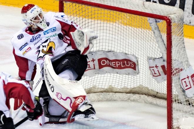 Sportin maalivahti Sami Aittokallio torjui 31 laukausta. KUVA: JANE ILTANEN/TURUN SANOMAT