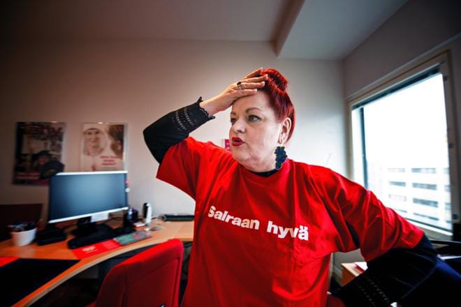 Tehyn puheenjohtaja Millariikka Rytkönen painottaa ihmisoikeuksien tärkeyttä rekrytoinnissa. KUVA: Kimmo Penttinen