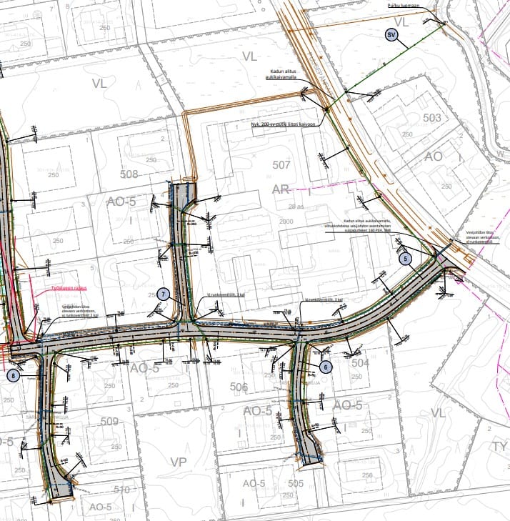 Reinissä saneerattavaa katua on yhteensä 593 metriä.