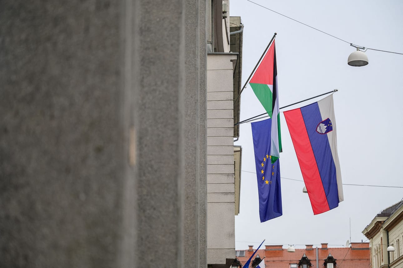 Slovenian parlamentin oli määrä äänestää Palestiinan tunnustamisesta huomenna tiistaina. LEHTIKUVA/AFP