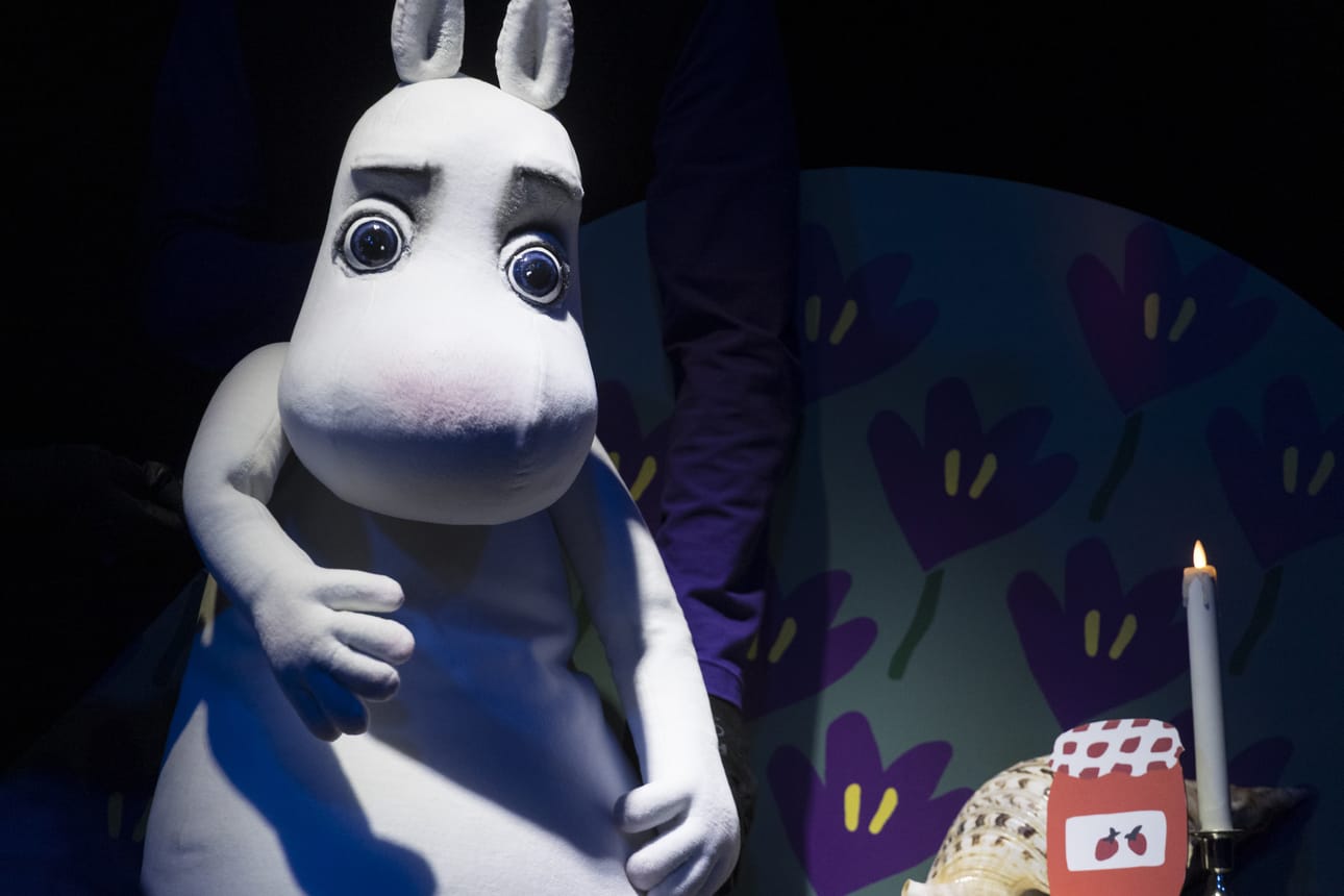 Taikatalvi-tarinan päähenkilö on Muumipeikko, joka pelokkaana tupsahtaa elämänsä ensimmäiseen lumihankeen. Tove Janssonin ja hänen veljensä perustama Moomin Characters Oy Ltd valvoo tarkasti hahmojen ulkonäköä ja tekstin muumimaisuutta.