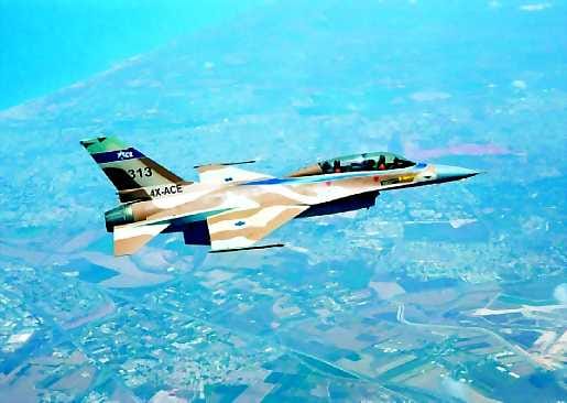 Hyökkäys ilmasta. Arkistokuva israelilaisesta F-16 AC -hävittäjästä.