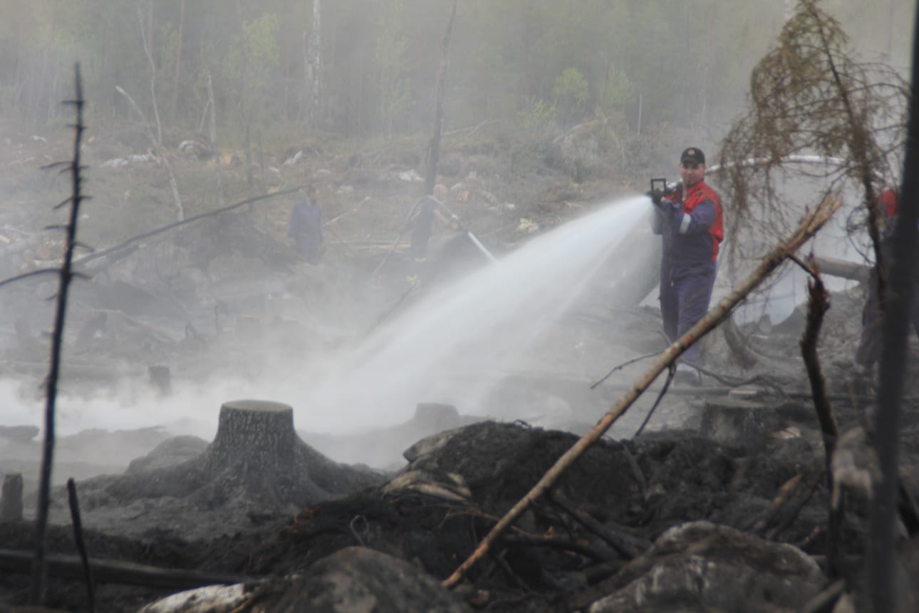 Maastopalo tuhosi metsää Kalajoen Rautiossa.