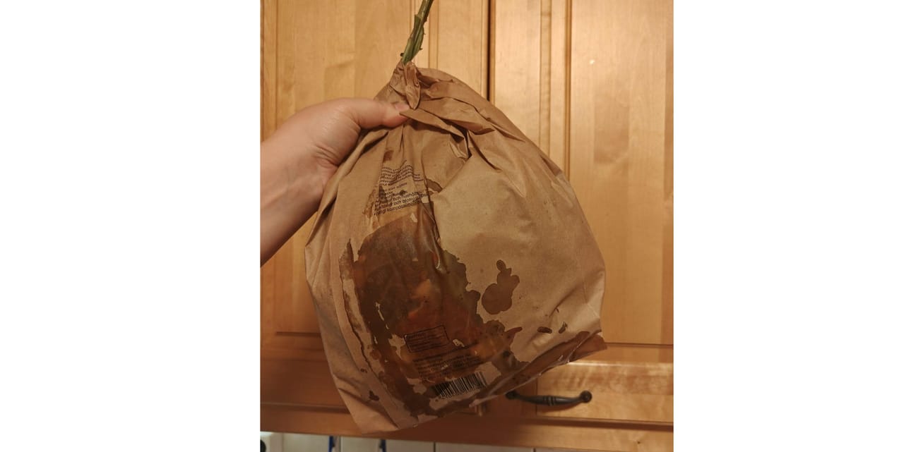 Isoksi ongelmaksi paperipussien käytössä ihmiset ovat kokeneet sen, että pussi kostuu ja menee rikki.