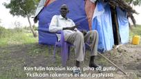 Etelä-Sudanin pakolainen palasi tuhottuun kotikyläänsä