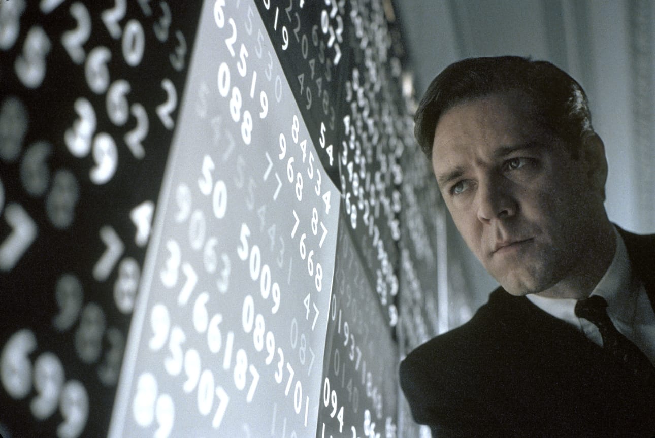 Russell Crowe paneutuu matemaatikon mielen myllerrykseen. Kuva: Paramount