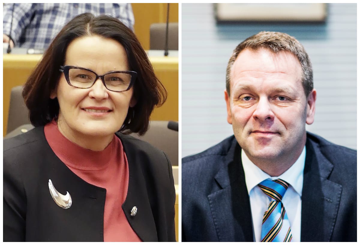 Oulun kaupunginjohtaja Päivi Laajala ja Helsingin tuleva pormestari Jan Vapaavuori (kok).