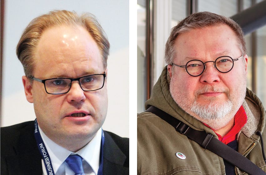 Kemin kaupunginjohtaja Tero Nissinen ja vastaava lääkäri Kari S. Lankinen.