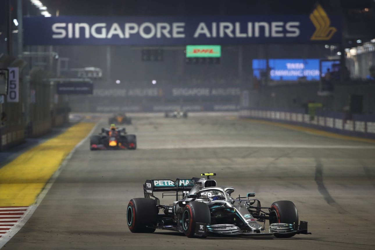 Valtteri Bottas ajoi Singaporen gp:ssä viidenneksi.