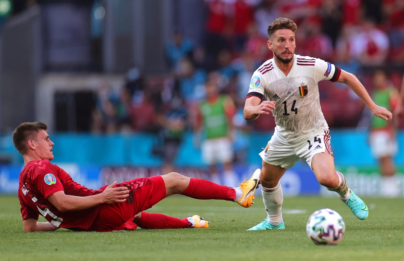 Belgia voitti B-lohkon kaatamalla Tanskan. Belgia kohtaa lohkossa vielä Suomen maanantai-iltana.