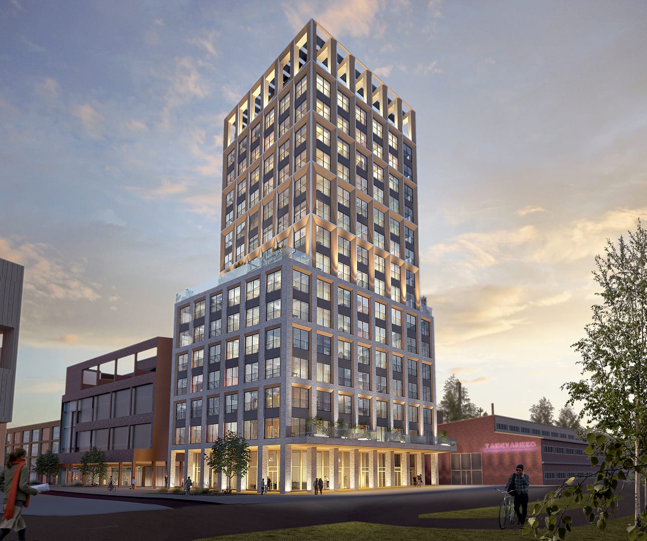 Hartaanrannan puukerrostalon arkkitehtikilpailun voitti Puurakentajat Group Oy:n ja Schauman Arkkitehdit Helsinki Oy:n ehdotus.