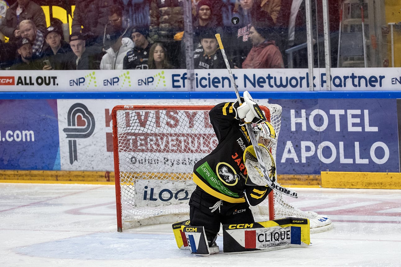 Leevi Meriläinen tarvitsi 19 torjuntaa kauden seitsemänteen nollapeliinsä.