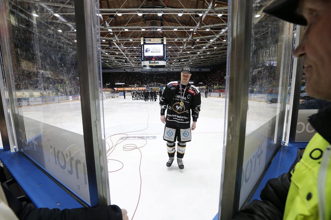 Oulun kärppien kapteeni Lasse Kukkonen.