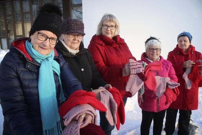 Maire Hämeenniemi (vas.), Ritva Sillanpää, Eija Talvitie, Anja Penninkangas ja Eila Lehtorinne ovat innoikkaita Nelimarttoja. KUVA: JOHANNA KATAJA