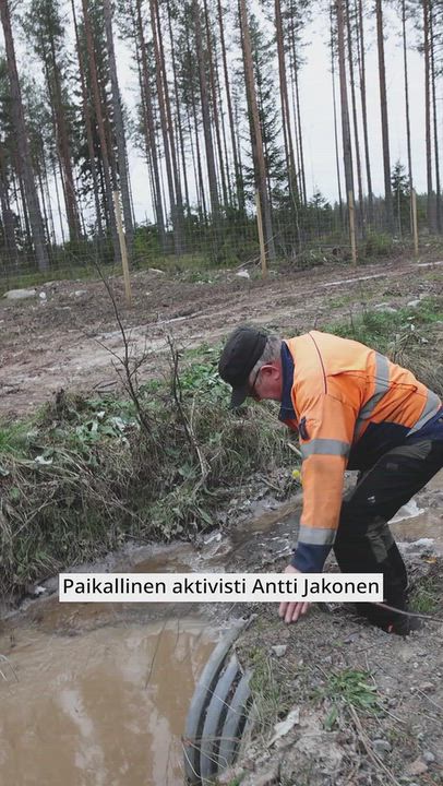 Tällaista kuravettä valuu Googlen työmaalta Oulujokeen