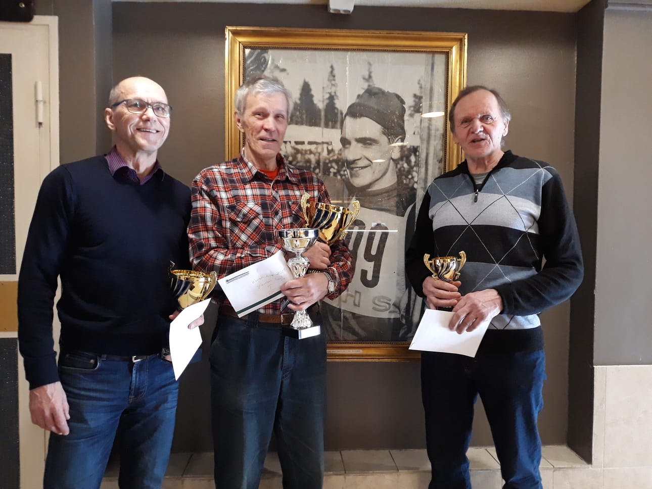 Yleisen sarjan kolme parasta: Pekka Linjala (oik.), Kauko Pääkkölä ja Tuomo Leinonen.