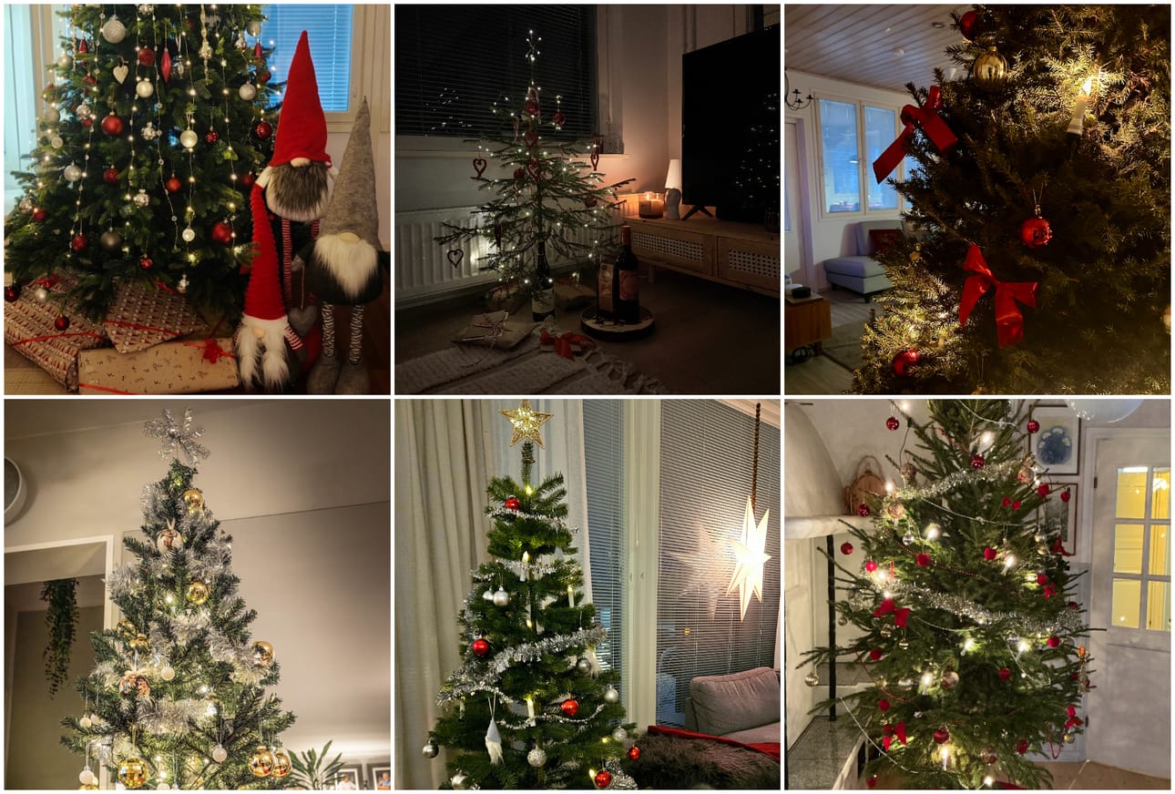 Toinen toistaan upeampia, mutta mikä kuusi on kenenkin?