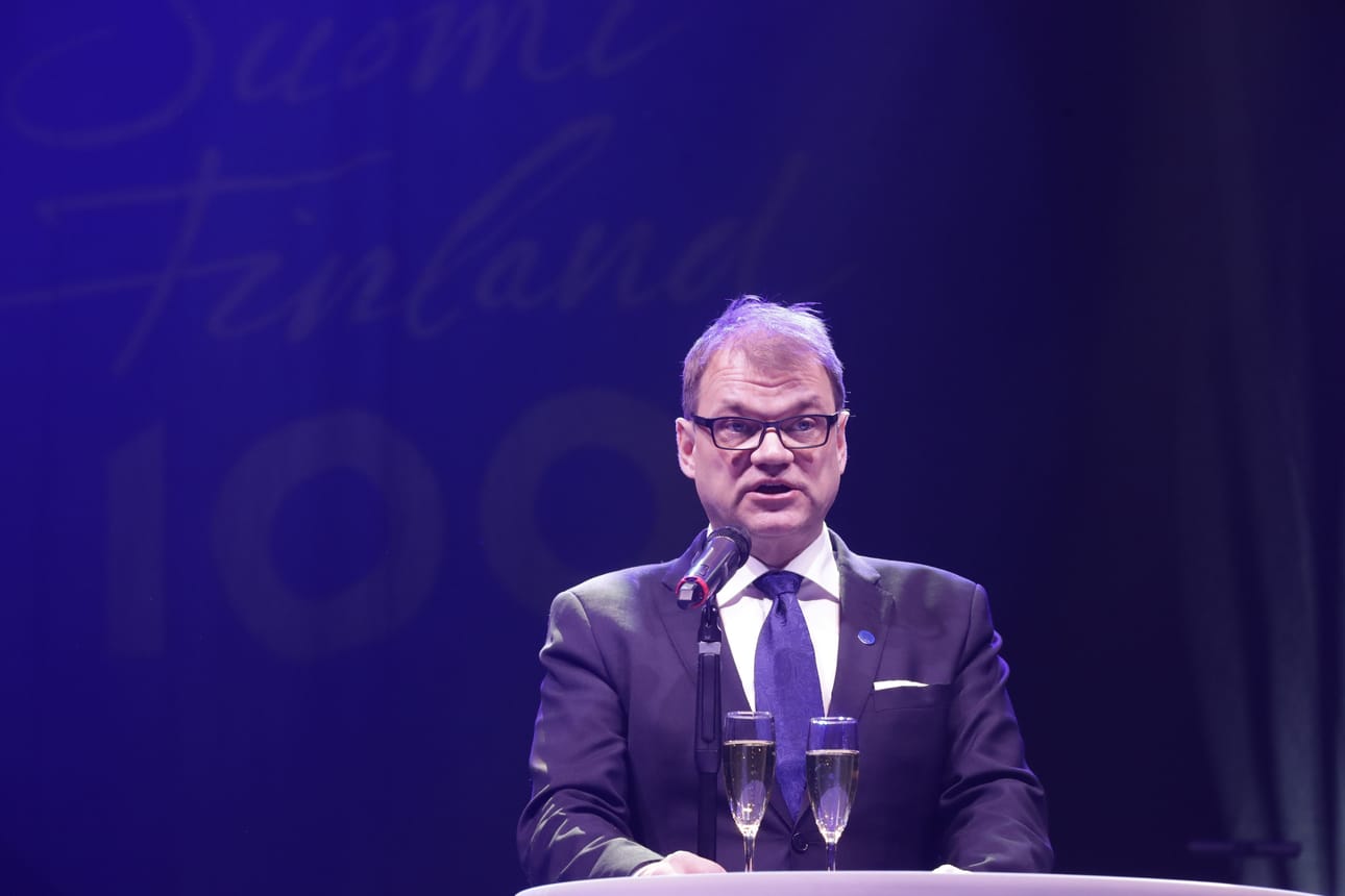 Juha Sipilä korosti puheessaan sitä, kuinka tärkeää on se, että Suomi 100 -pääjuhla järjestetään pohjoisessa Suomessa.