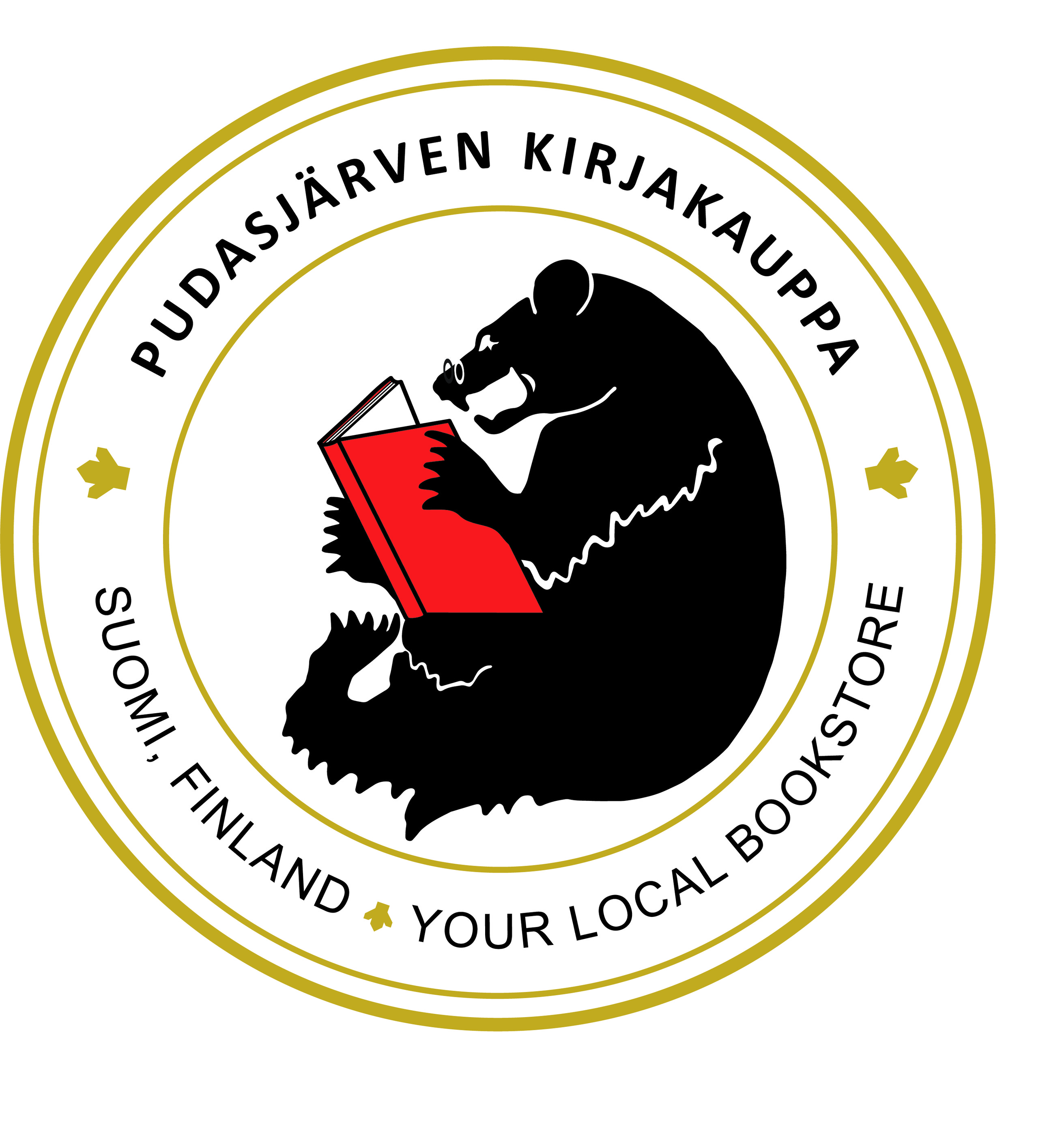 Kirjakaupan logosta on tekeillä leima, joka lyödään jokaiseen asiakkaan kirjaan, mikäli hän niin haluaa.