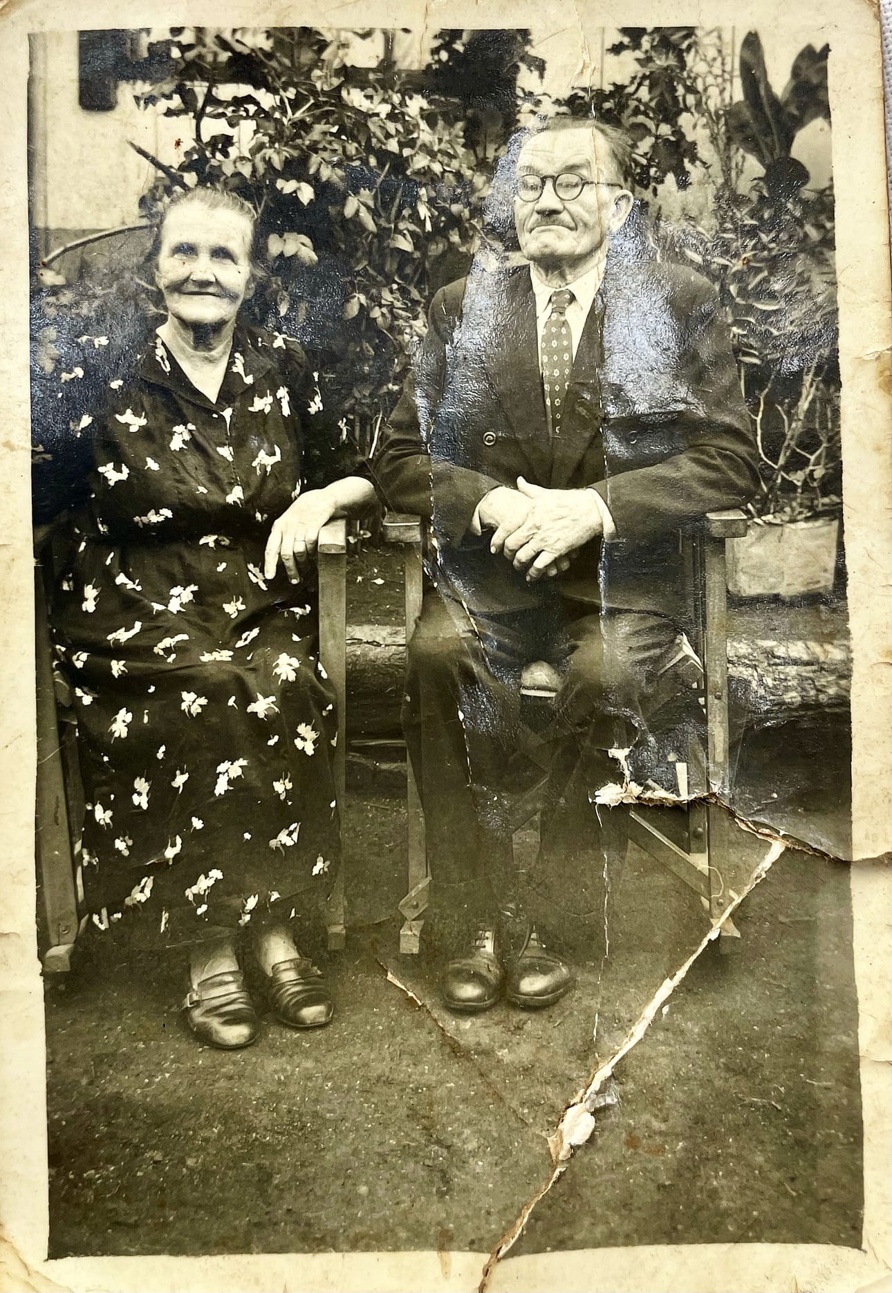 Graciela Niskasen isovanhemmat, Hedvig Niskanen (o.s. Töllinoja) ja Janne Niskanen Colonia Finlandesassa Jannen 70-vuotissyntymäpäivänä.