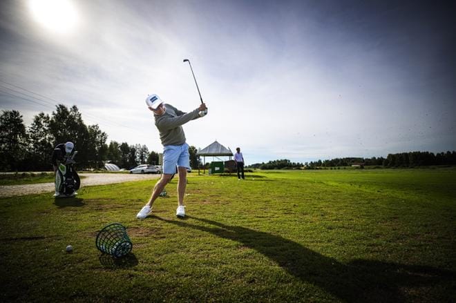 Mikko Iloselle Järviseudun Golfin kenttä on tuttu paikka. Kuva vuoden 2017 pro am -tapahtumasta. KUVA: MAIJA SAANIO