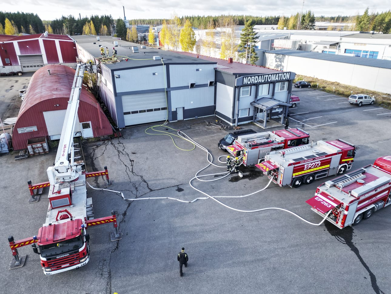 Sammutustyöt päästiin käynnistämään ripeästi.