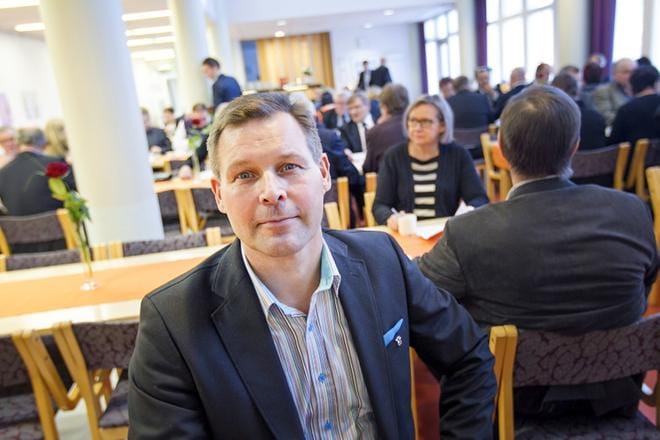 Pohjanmaan kokoomuspiiriä johtava Jussi Taittonen on toinen kokoomuksen puoluekokouksen häirintäyhdyshenkilöistä. KUVA: JAAKKO ELENIUS