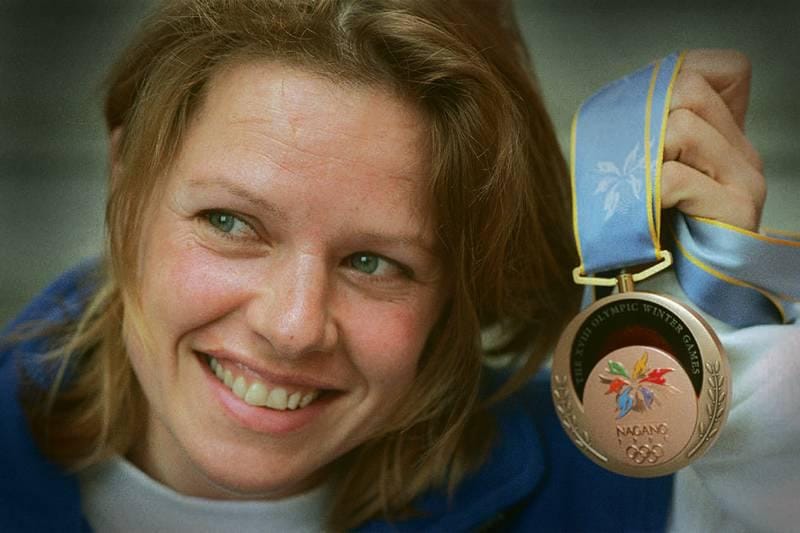 Sari Krooks on kaikkien aikojen ensimmäinen Vaasan Sportin pelaajakasvatti, joka on saavuttanut jääkiekossa olympiamitalin. Arkistokuva.