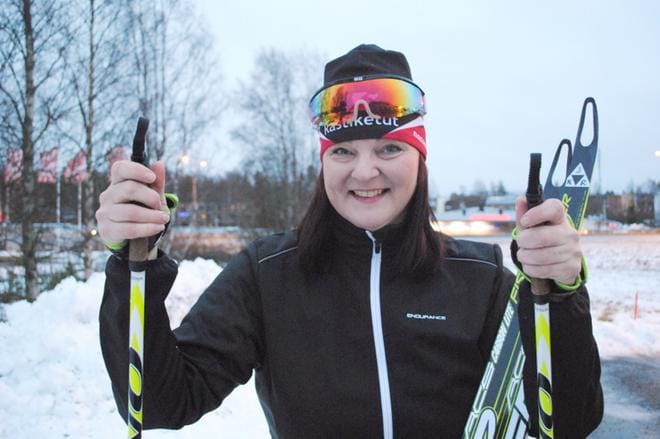 Liikunnalla Kristiina Rajasaari hoitaa sekä fyysistä että henkistä hyvinvointiaan. KUVA: EEVA-LIISA KULJU