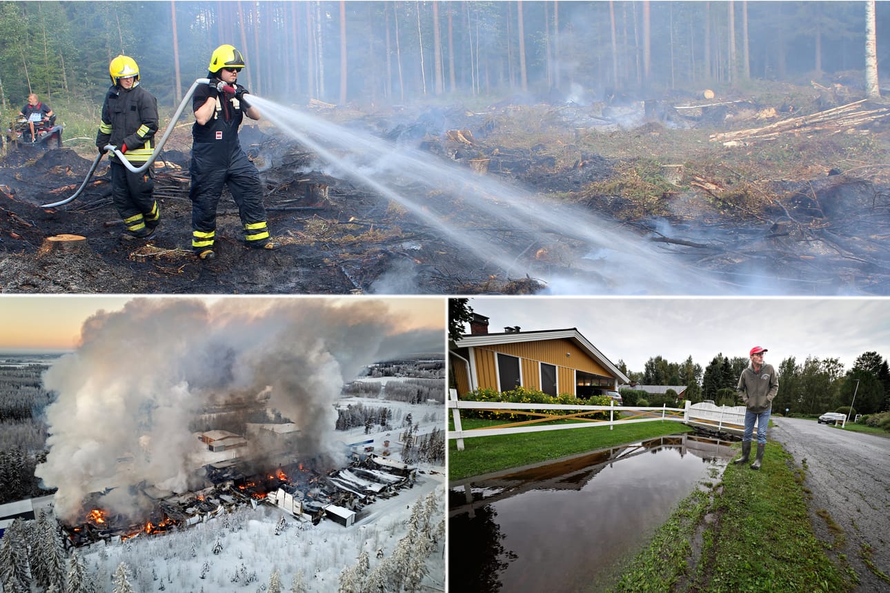 Pelastuslaitos sai viime vuonna tuhdin annoksen hellettä, pakkasta ja kaatosadetta.