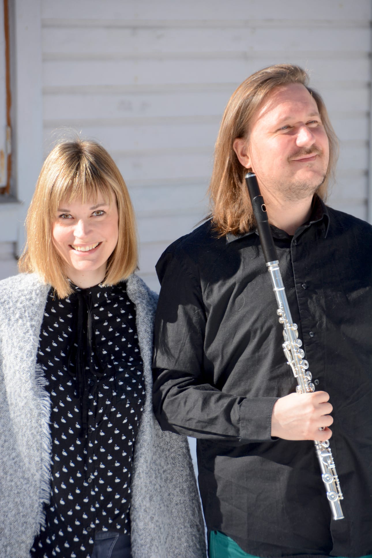 Balladi tiistaille -konsertissa esiintyvät pianisti Maria Ala-Hannula sekä huilisti Teemu Huunonen.