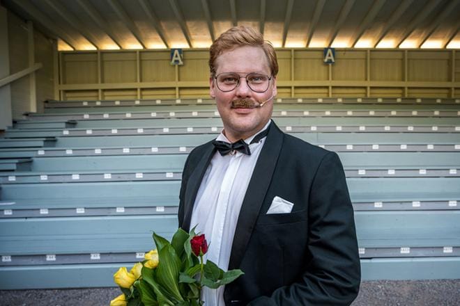 Soinilainen Jarkko Järvenpää lähti heti mukaan Junnu Vainion rooliin, kun tilaisuus tarjoutui. KUVA: AARRE LÖYTÖMÄKI