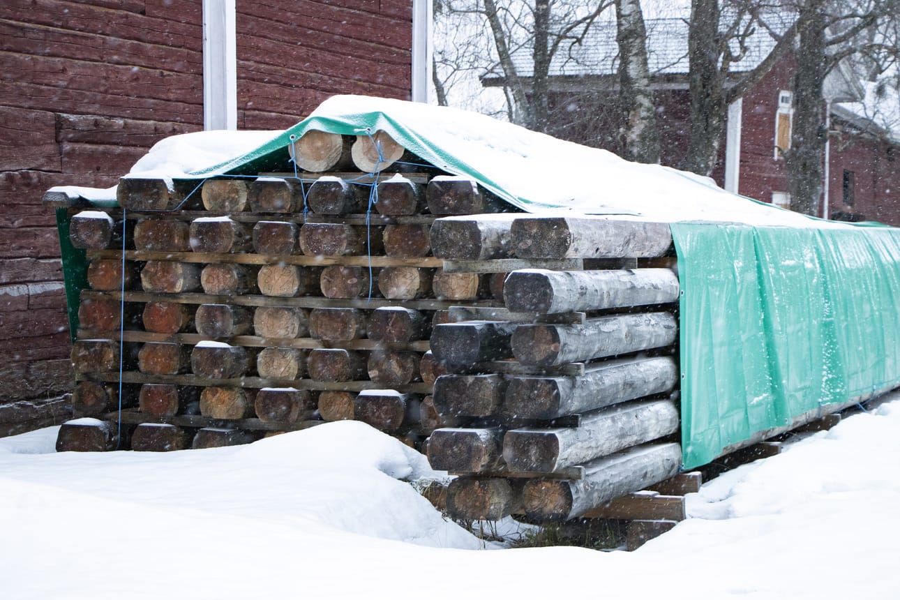 Paanuja varten on pitänyt kaataa 250 kuution verran yli satavuotista tukkipuuta. Koska tarve oli vain 30 kuutiota, jäi latvatukkia runsaasti muuta arvopuutarvetta varten.