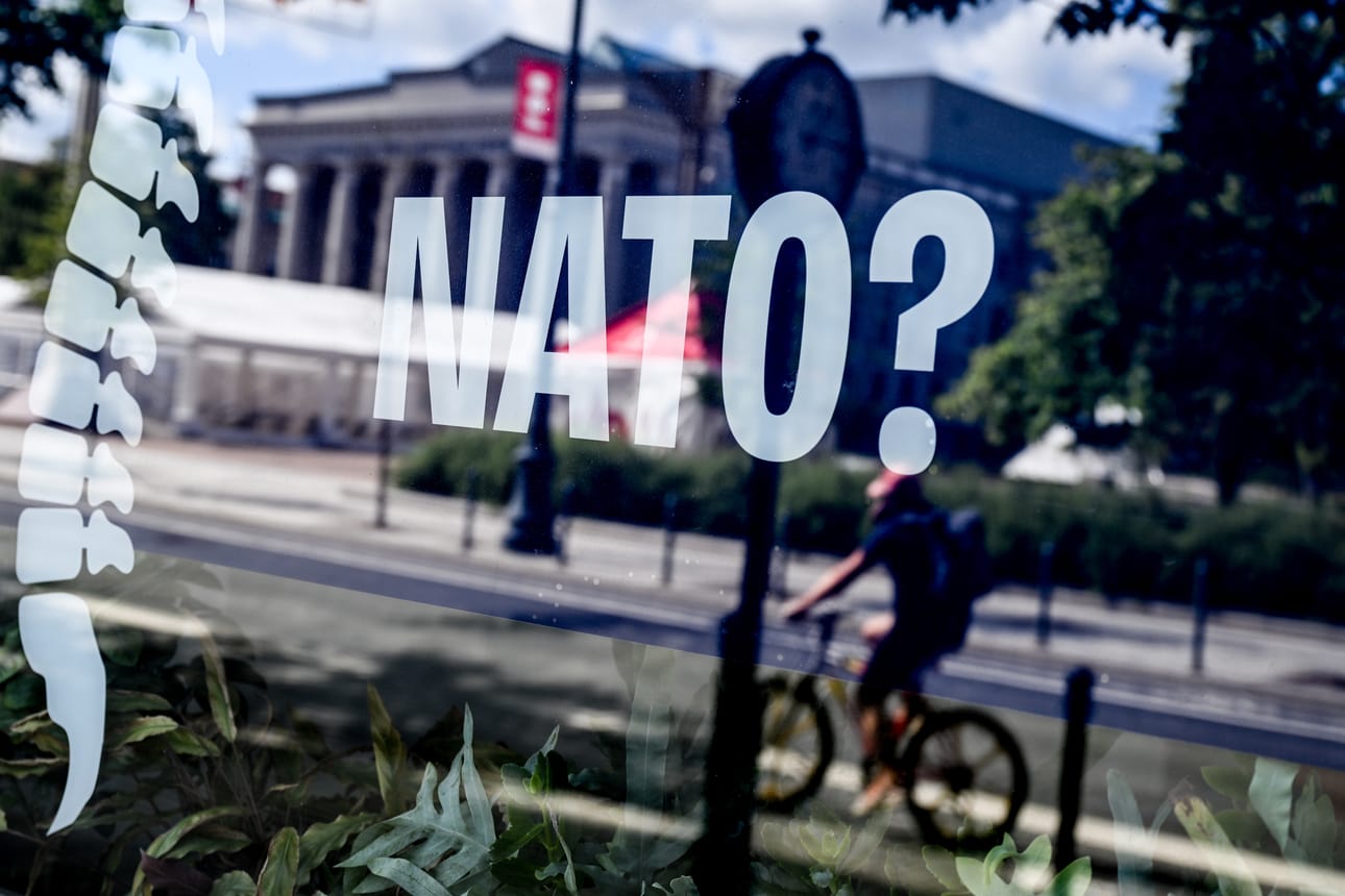 Kuva Liettuasta Vilnan keskustasta, jossa järjestetään Naton huippukokous ensi viikolla.