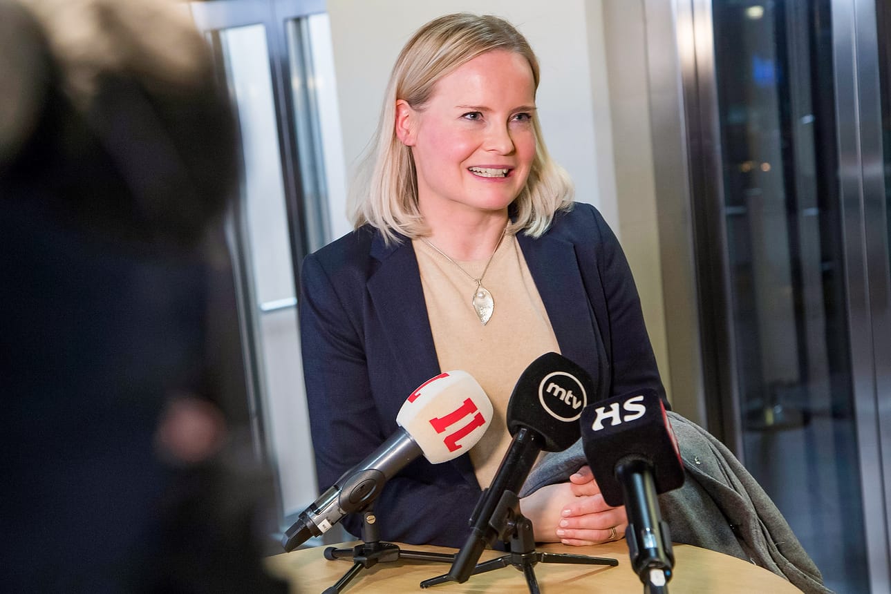 Perussuomalaisten puheenjohtaja Riikka Purra. Arkistokuva.