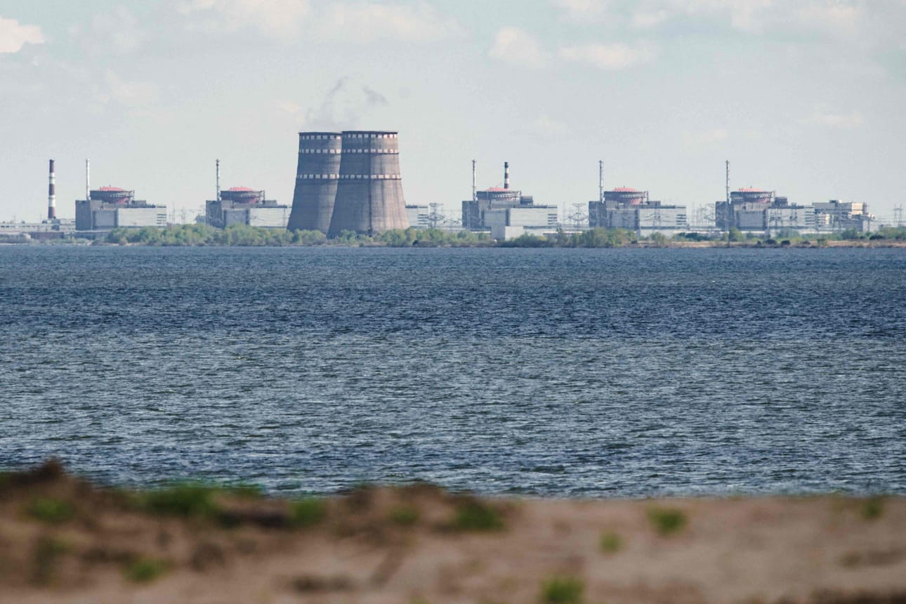 Zaporizhzhjan ydinvoimala on Euroopan suurin. LEHTIKUVA / AFP