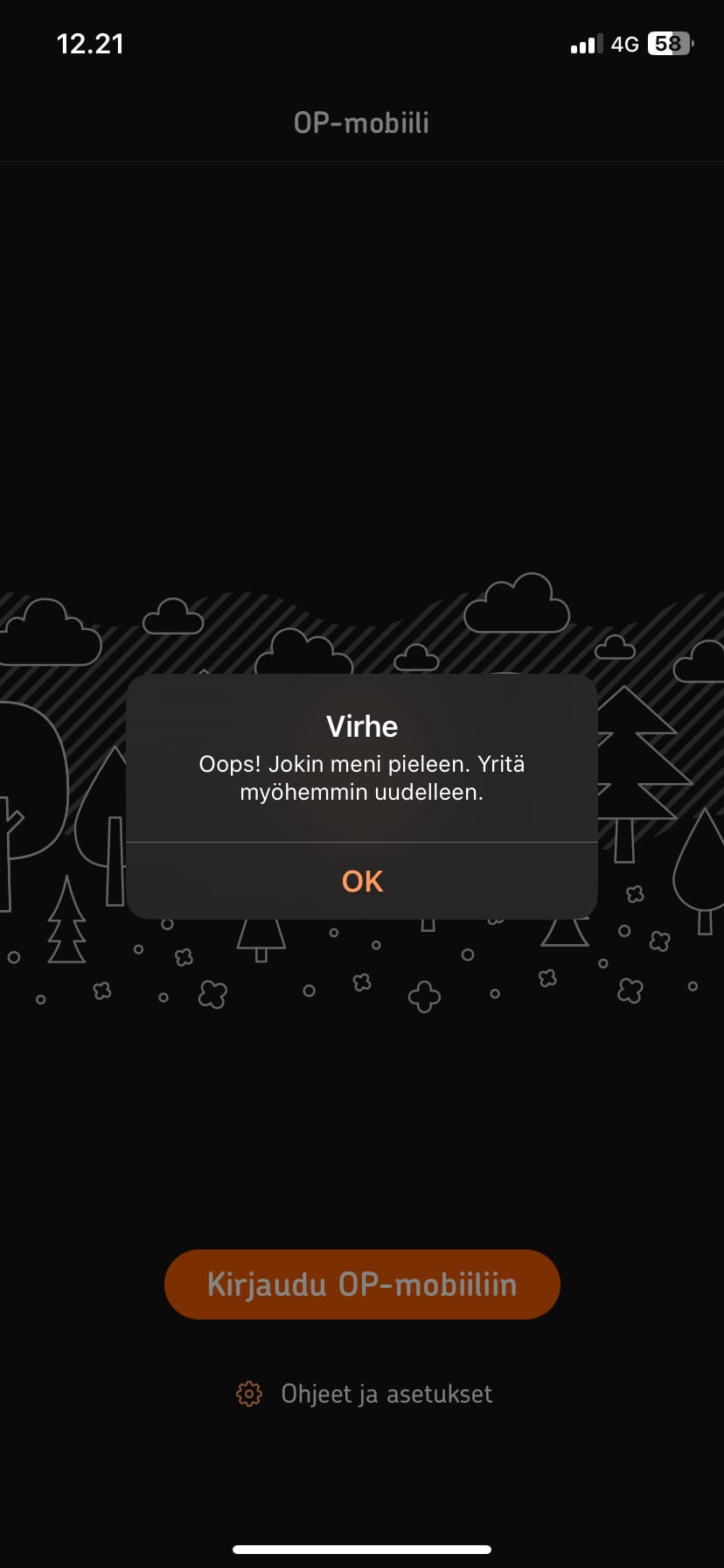 OP:n pankkisovelluksessa on ollut torstaina häiriöitä.