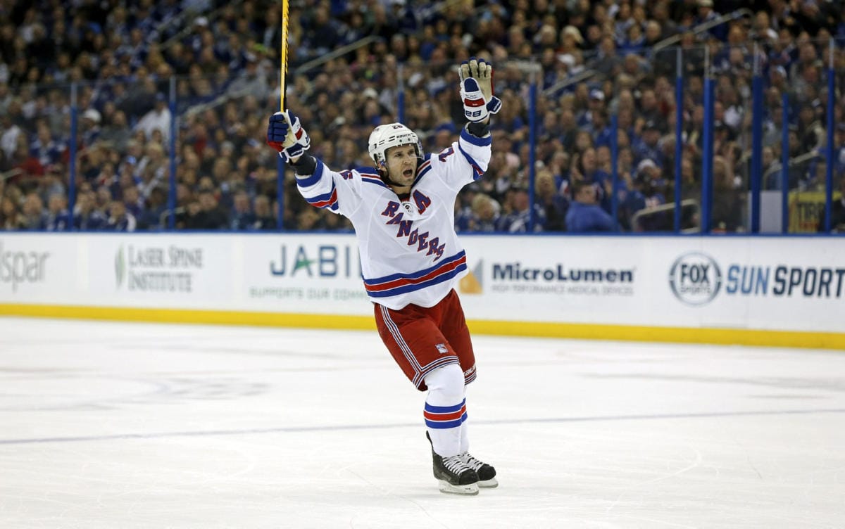 46-vuotias Martin St. Louis on entinen NHL-pelaaja, joka pelasi liigassa 16 kautta muun muassa New York Rangersin riveissä. LEHTIKUVA/AFP
