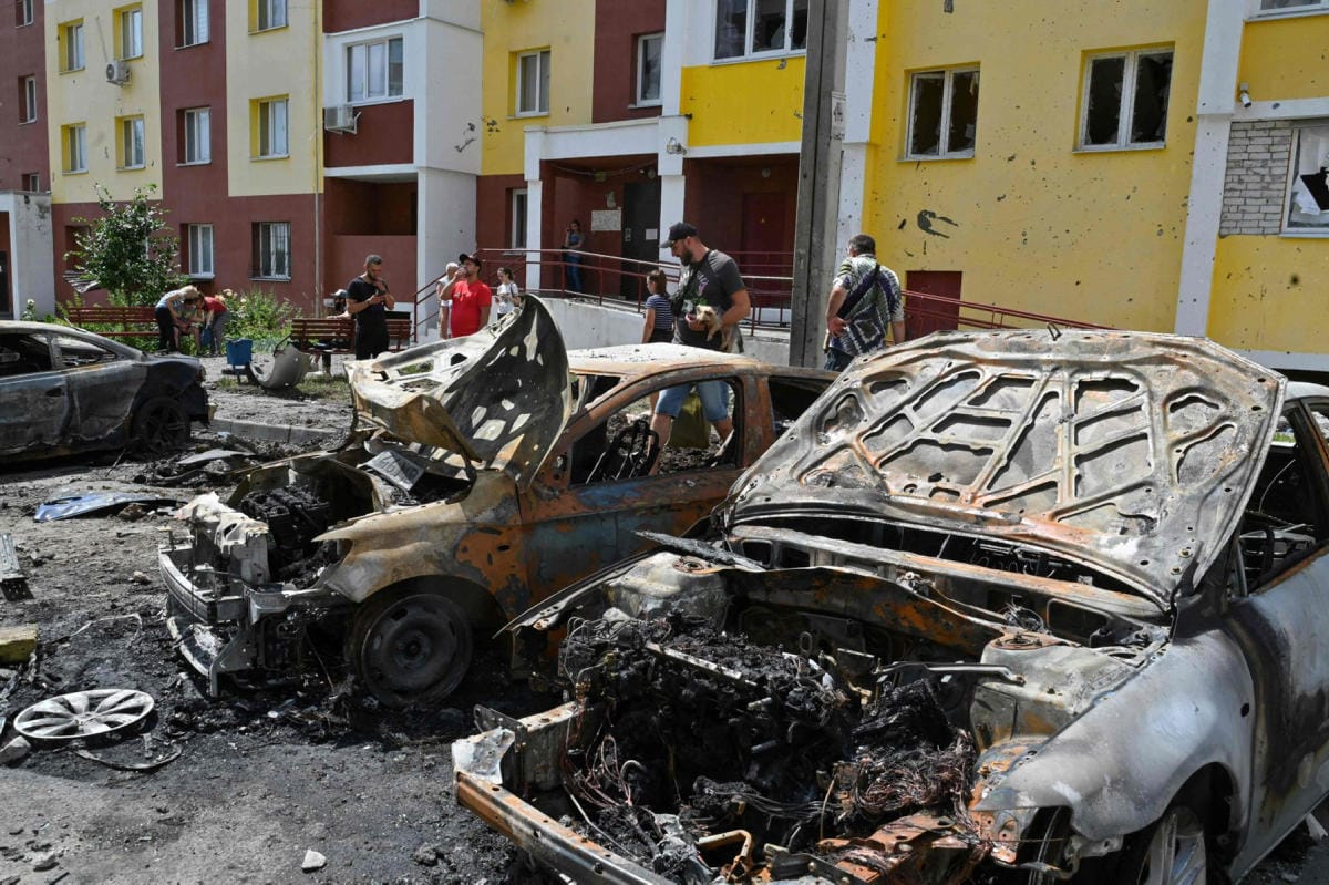 Tiedusteluraportin mukaan Venäjän hyökkäyssota nojaa tulevien viikkojen aikana todennäköisesti yhä enemmän reservijoukkoihin. Kuvaa Harkovasta sunnuntailta. Lehtikuva/AFP