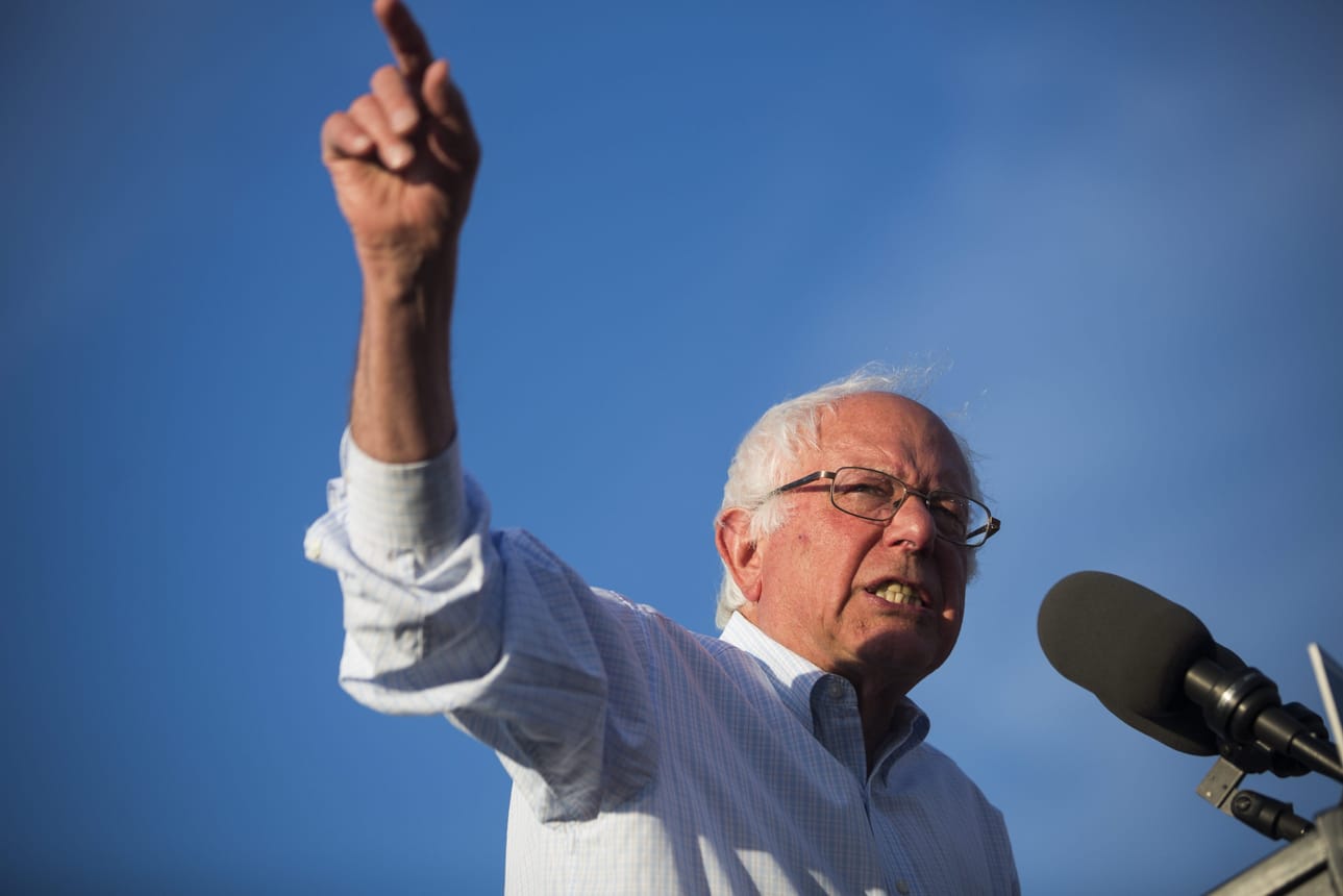 Bernie Sandersin mukaan on tärkeintä, ettei Donald Trumpista tulee Yhdysvaltain presidenttiä.