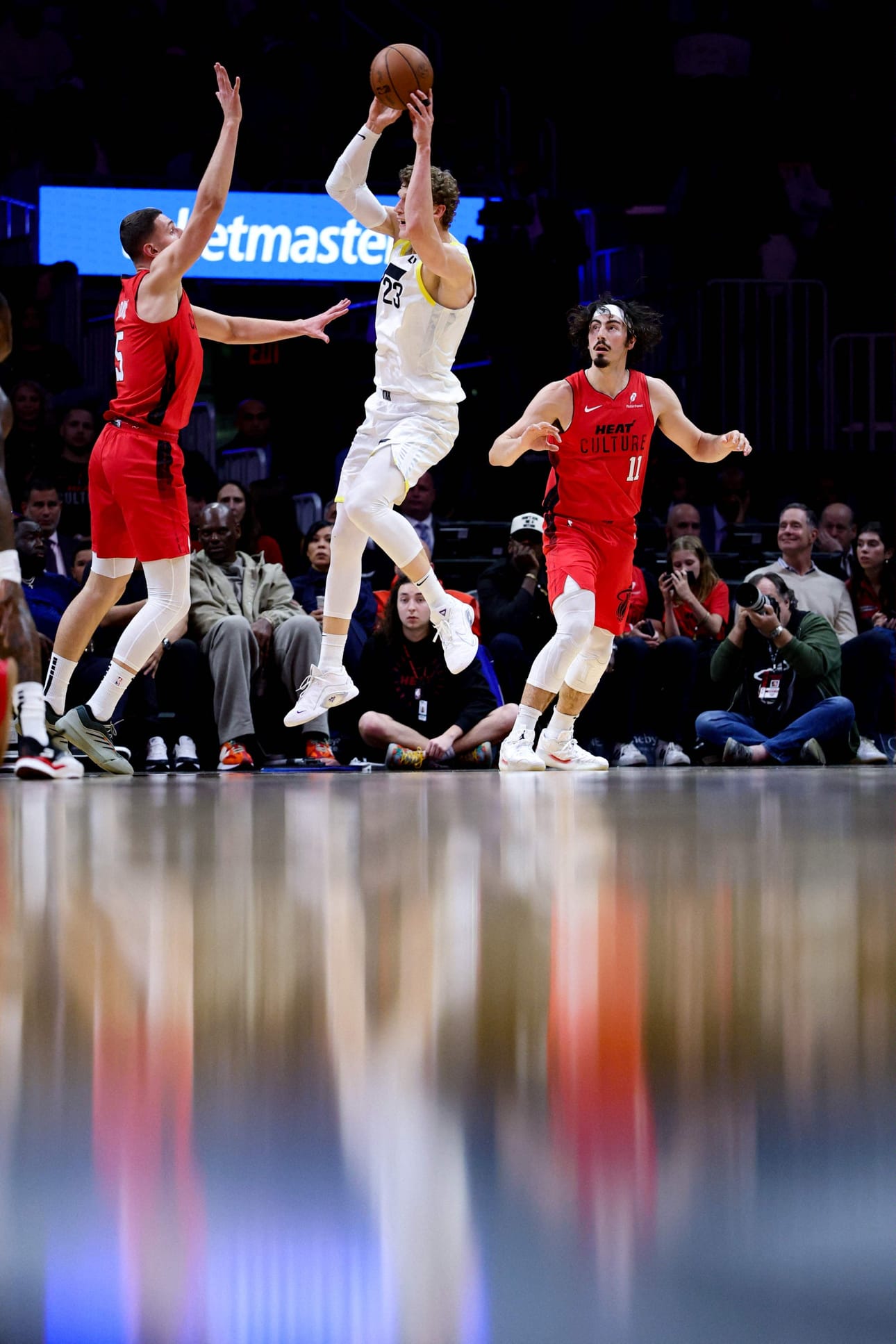 Utah Jazzin Lauri Markkanen keräsi 15 pistettä. LEHTIKUVA / AFP
