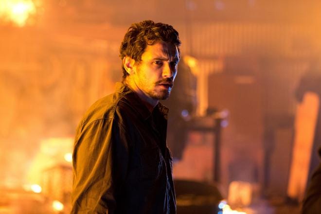 Huumediileri Gator Bodina (James Franco) riitaantuu entisen huumepoliisin kanssa Homefront-elokuvassa. KUVA: Hero