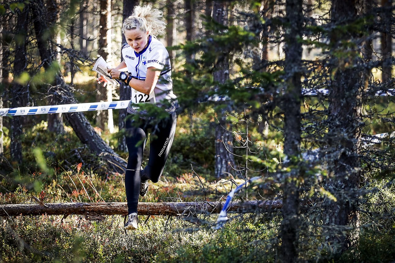 Marika Teini oli tyytyväinen pronssimitaliinsa Vihdin maailmancupissa.