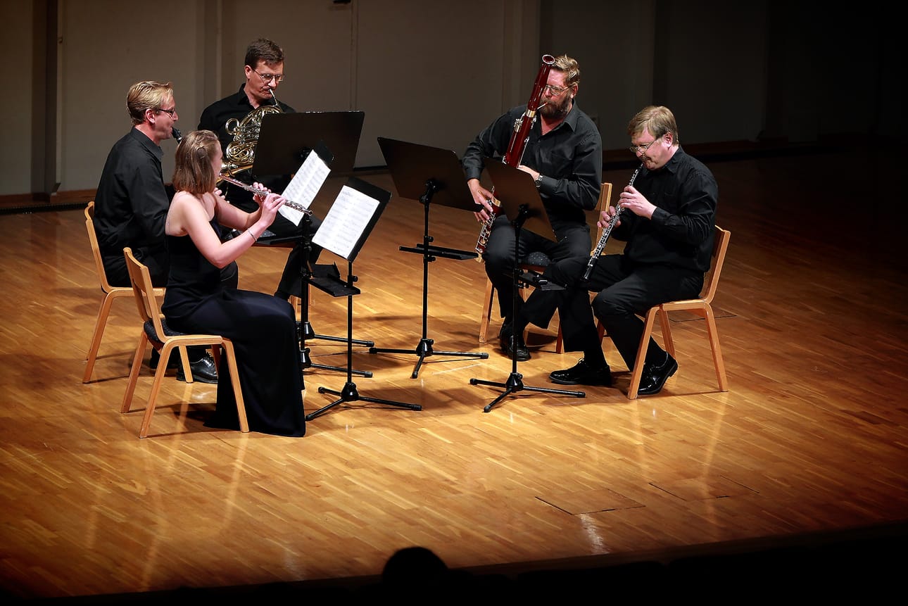 Pohjanmaa-kvintetillä on pitkät perinteet lakeuksilla. Kuva kokoonpanon 20-vuotiskonsertista. Arkistokuva.