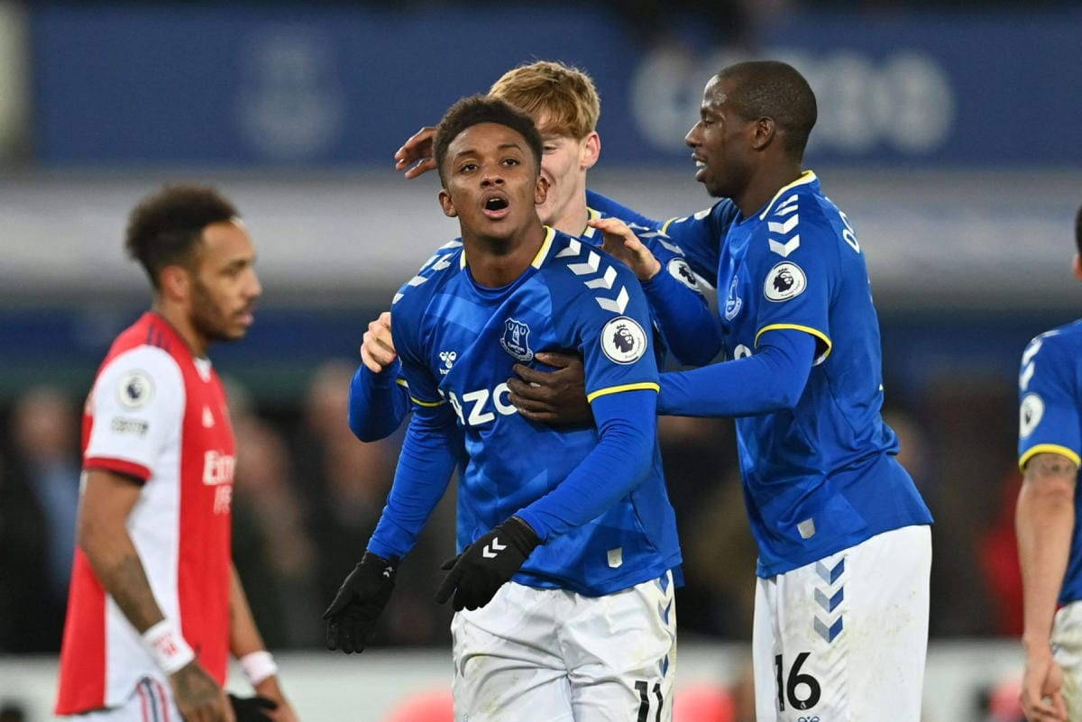 Ratkaisevan maalin teki Demarai Gray aivan ottelun lopulla. LEHTIKUVA / AFP