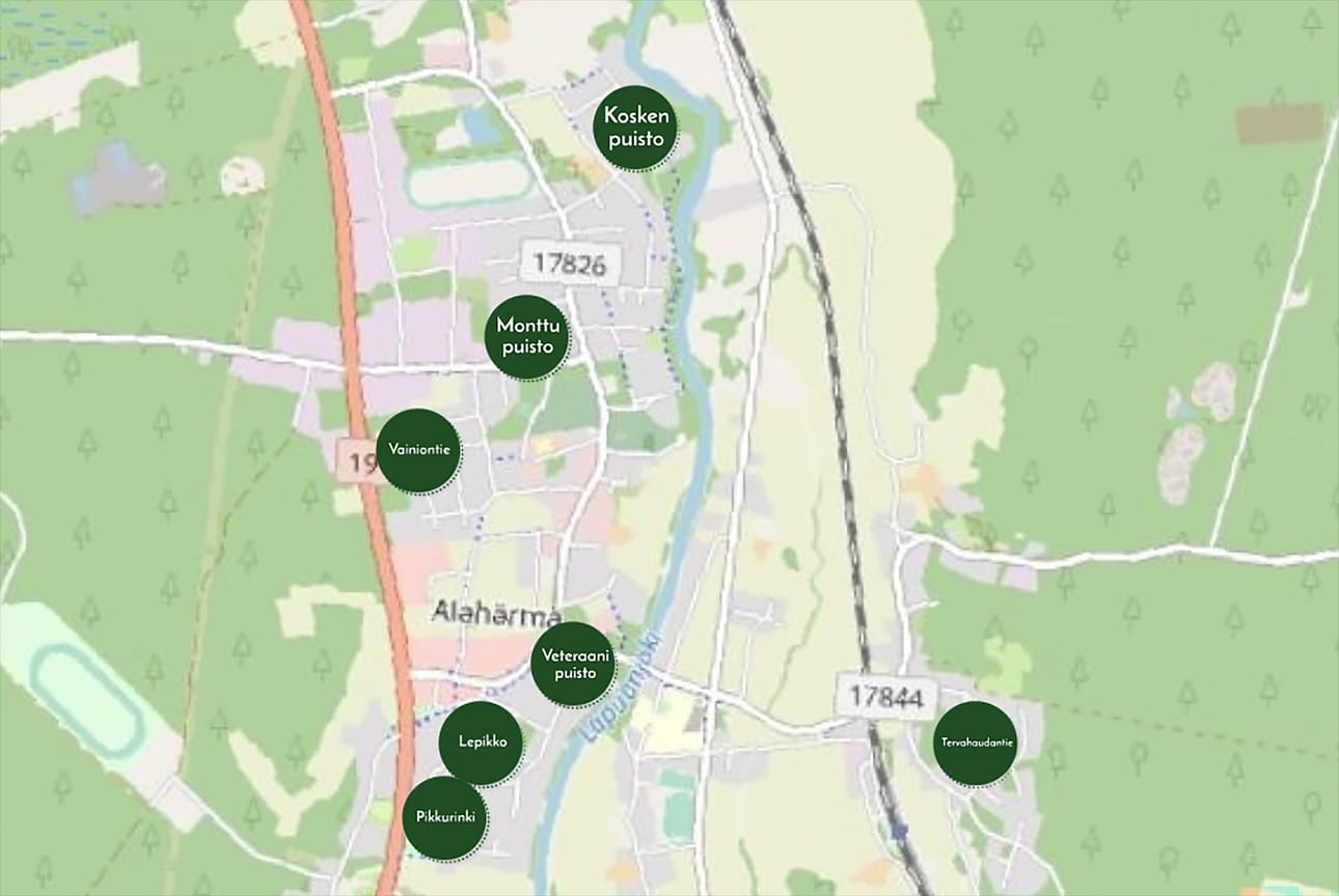 Alahärmässä leikit loppuvat Monttupuistossa ja Pikkuringinpuistossa.