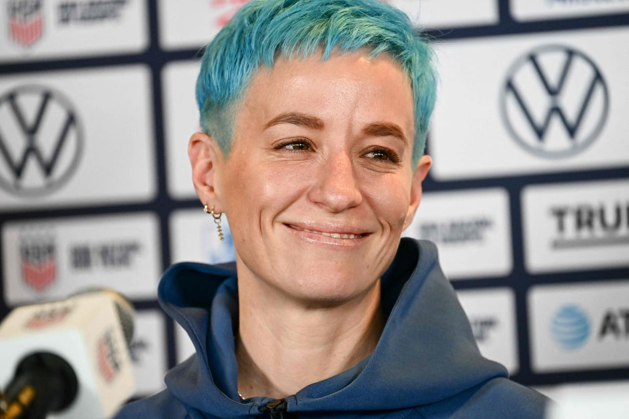 Yhdysvaltain tähti Megan Rapinoe nauttii MM-turnauksen paineista. Arkistokuva. LEHTIKUVA/AFP